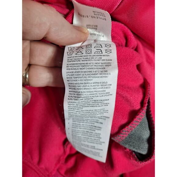 Puma Women's Red Full‎ Zip Activewear Sports Track Jacket Size M - Picture 10 of 10